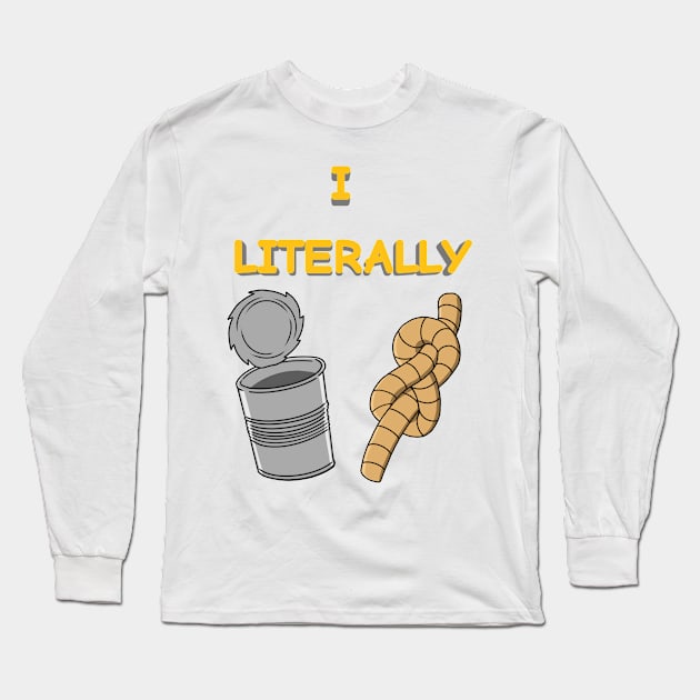 I Literally Can Knot Long Sleeve T-Shirt by WeFlaps Comics Merch